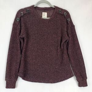 Haute Project Lightweight Purple Sweater S Boho Hippie Crochet Knit Whimsigoth